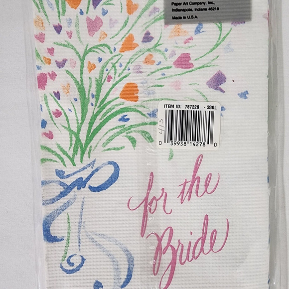 Vintage Paper Art Extra Large Table Cover For The Bride 54x102" Paper Tablecloth - Picture 4 of 4